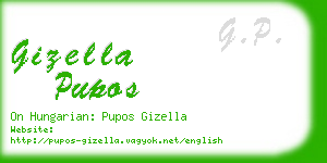 gizella pupos business card